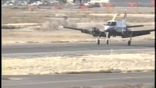 Army Beechcraft King air crash landing gear failure Reno