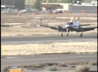 Army Beechcraft King air crash landing gear failure Reno