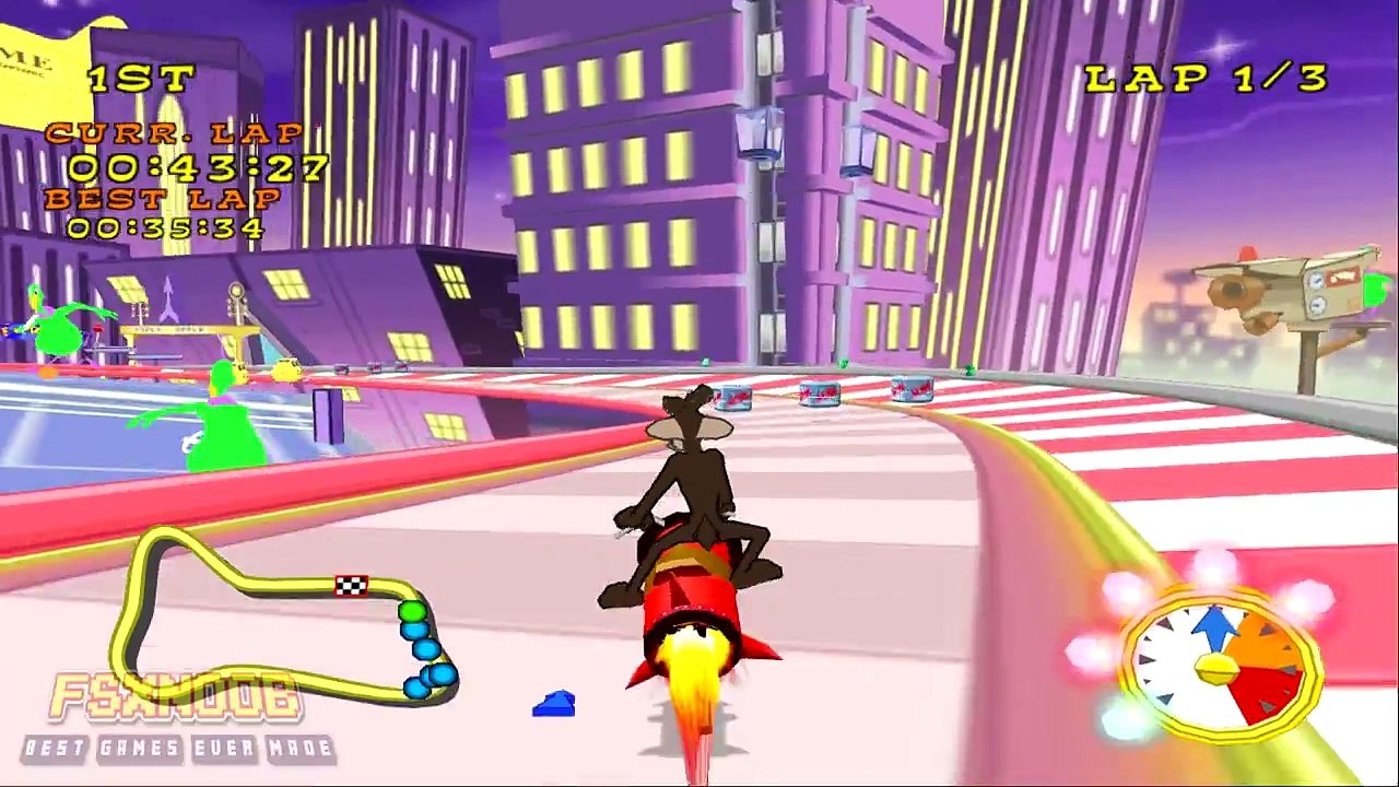 Looney Tunes: Space Race Gameplay Intro Comments HD