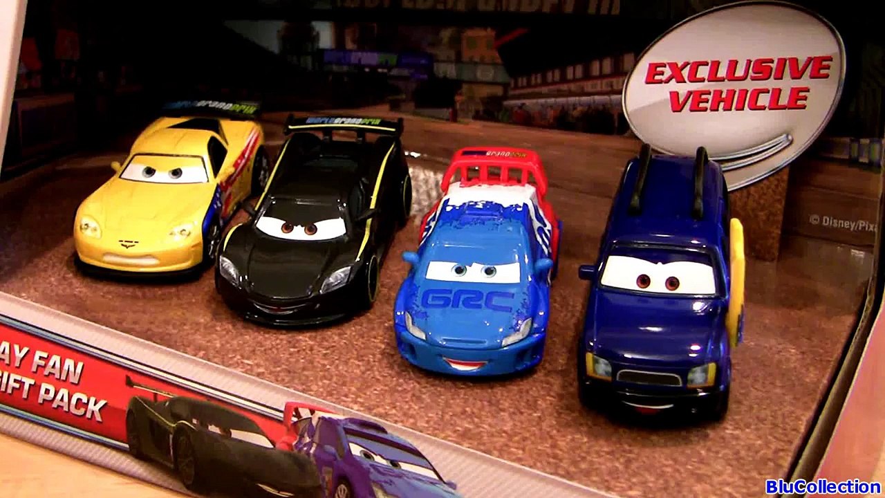 Cars 2 Race Day Fan 4-Car Gift Pack Clutch Foster EXCLUSIVE Diecast Mattel Disney Pixar toys