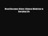 Read Wood Becomes Water: Chinese Medicine in Everyday Life Ebook Free
