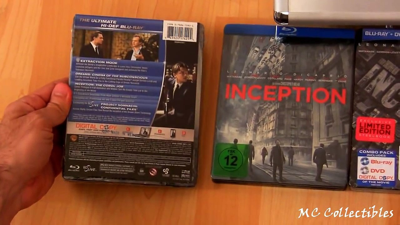Inception STEELBOOK blu ray unboxing review from USA FYE