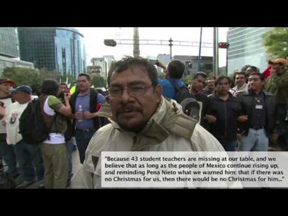Thousands protest in Mexico City over missing students