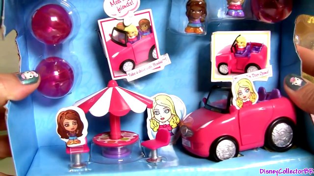 Disney Princess Belle Barbie Squinkies Dream Car Micro Mini Toys Playset Review バービー