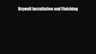 PDF Drywall Installation and Finishing Free Books