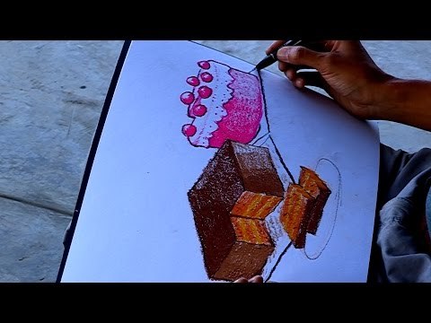 Cara Menggambar Dan Mewarnai Permen Kue Ulang Tahun Dan