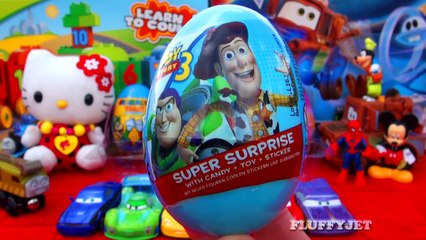8 Surprise Eggs Pixar Toy Story Disney Princess Spider-Man Barbie Phineas & Ferb SHREK Super Mario