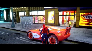 Disney Cars Pixar Spiderman Nursery Rhymes with Lightning McQueen (Songs for Children with Action)