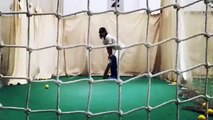 Sushant Singh Rajput Practing the Helicoptor shot by Dhoni and he nails it.