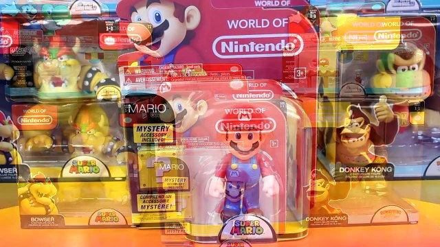 World Of Nintendo Super Mario Bros. Mario Luigi with Donkey Kong Bowser Toys and Playset