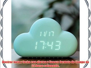STONG Creative Sound Control Led nubes despertador de forma Digital