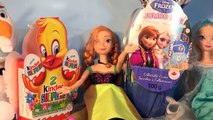 Disney Frozen Jumbo Surprise Egg Unboxing and Olaf has 2 Kinder Egg Surprises to Unbox