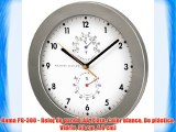 Hama PG-300 - Reloj de pared (AA Plata Color blanco De plástico Vidrio 30 cm 4.8 cm)