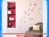 Decowall DW-1408 pegatinas de colores con dibujos de las mariposas de pared