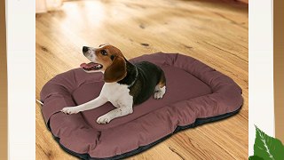 Songmics Cómodo Casa para mascotas Cama para perros Perrera Marrón 100 x 70 x 15 cm PGW70Z