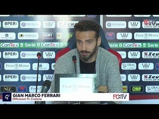 Verso #CrotoneVicenza, Ferrari in conferenza