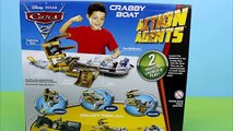 Disney Pixar Cars 2 Crabby Boat Vehicle Playset Action Agent Finn McMissile Launches Just4fun290