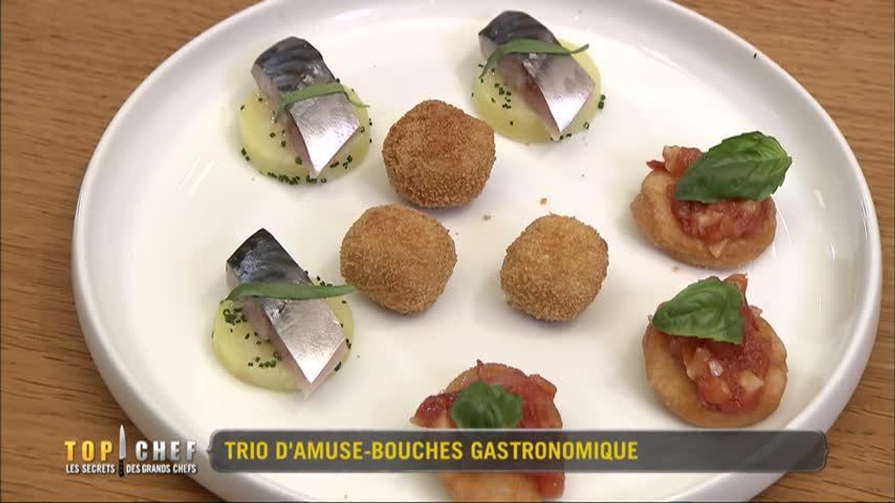Trio d'amuse-bouches gastronomique de Kévin d'Andréa