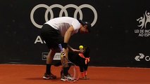 Des chiens Ramasseurs de balles à l'Open du Brésil