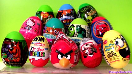 Angry Birds 12 Toy Surprise SHREK CARS MOSHI Spongebob Spiderman Disney Monsters University