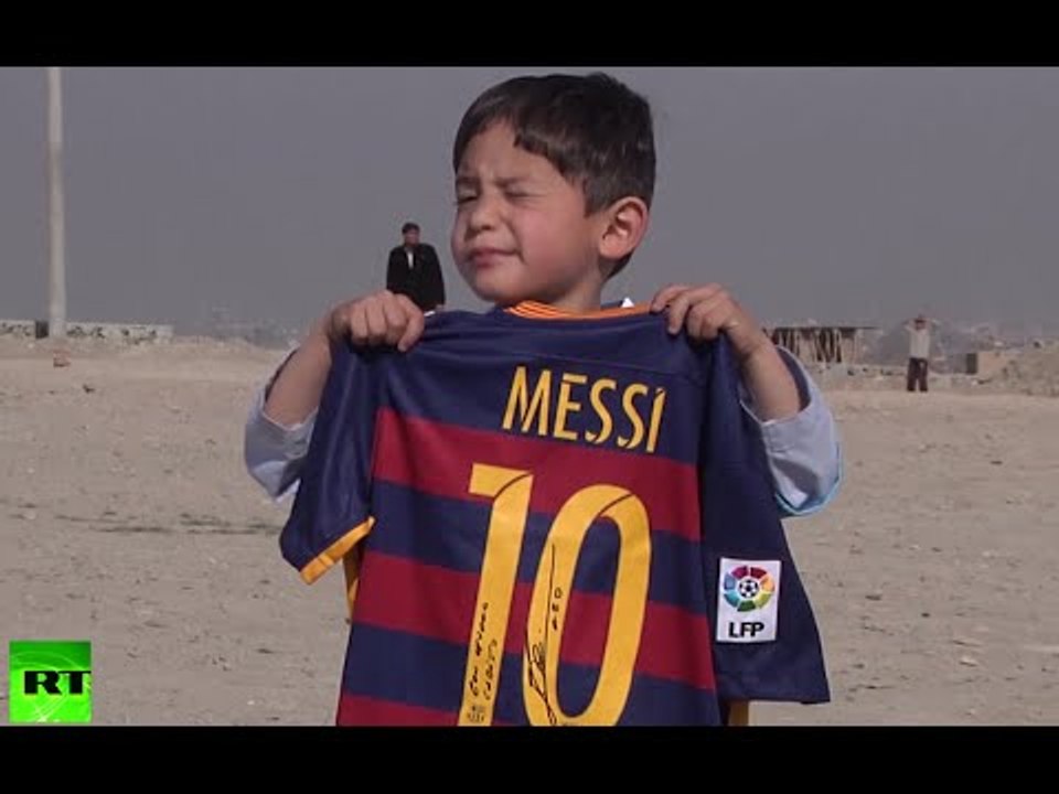 ‘Messi loves me’ Afghan ‘plastic bag jersey’ boy gets superstar’s