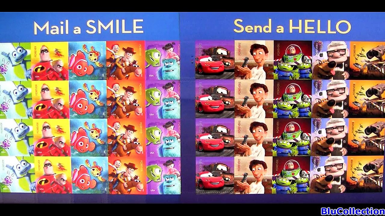 2012 USPS Disney Stamps Wall-E, Finding Nemo, Bugs Life, Incredibles, Monsters Inc. USPS