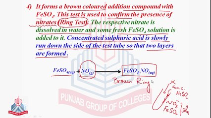 Chemical Reactions of Nitrogen Oxide