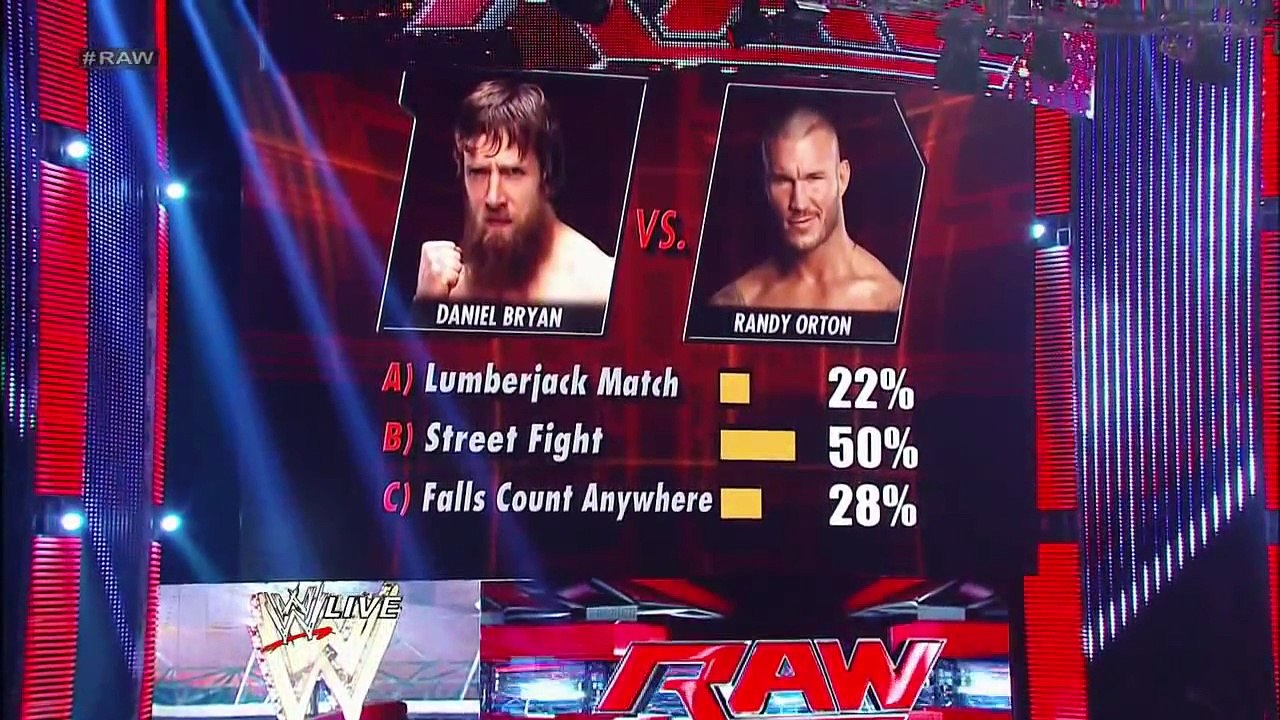 Daniel Bryan vs Randy Orton Street Fight - Raw Latino ᴴᴰ 720p