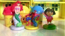 Play Doh Stamper Disney Princess Ariel, Play Doh Stamper Spiderman, Play Doh Stamper Peppa Pig, Dora