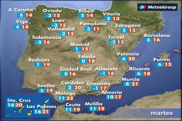 下载视频: Previsión del tiempo para este martes 1 de marzo-