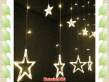 Malloom® Blanco cálido 12 estrellas que centellean Navidad Hada Luces de Cuerda