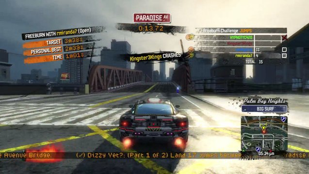 PS3 Burnout Paradise Trofeu Complete a Timed Challenge using all 3 Boost types in the Hawker Mech
