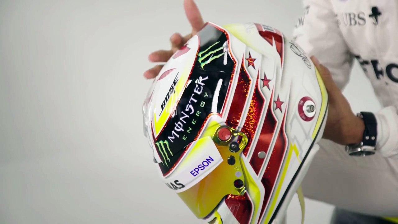 Lewis Hamilton presents his 2016 Helmet (HD)