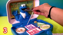 Cookie Monster Singing Songs 1-2-3 Learn & Crunch Lunchbox Colors Numbers Toy Review DisneyCollector