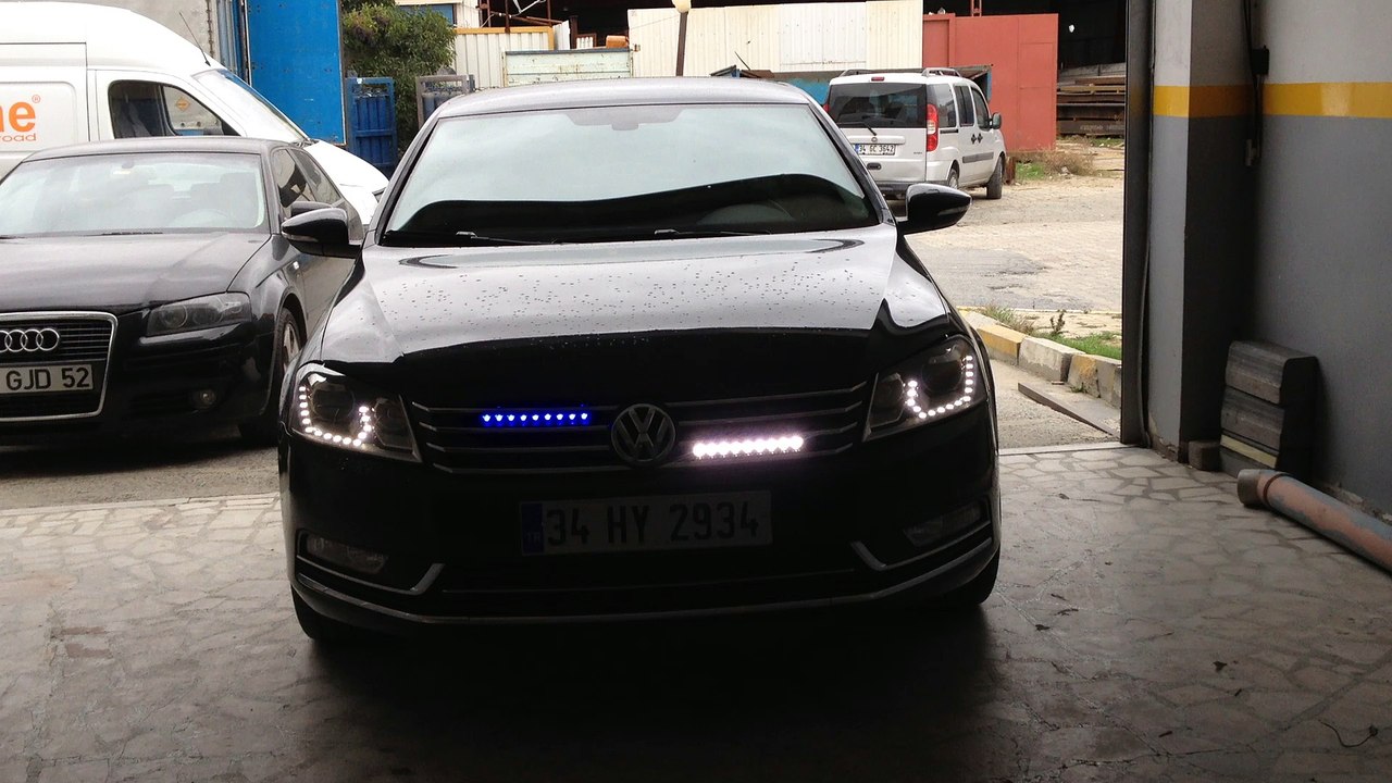 passat panjur içi lineer çakar led ve siren anons sistemi