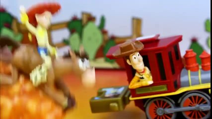 Disney Pixar Toy Story Western Playset Evil Dr. Porkchop money bags Woody Jessie save day