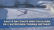Saut à ski: Chute spectaculaire de l'autrichien Thomas Diethart