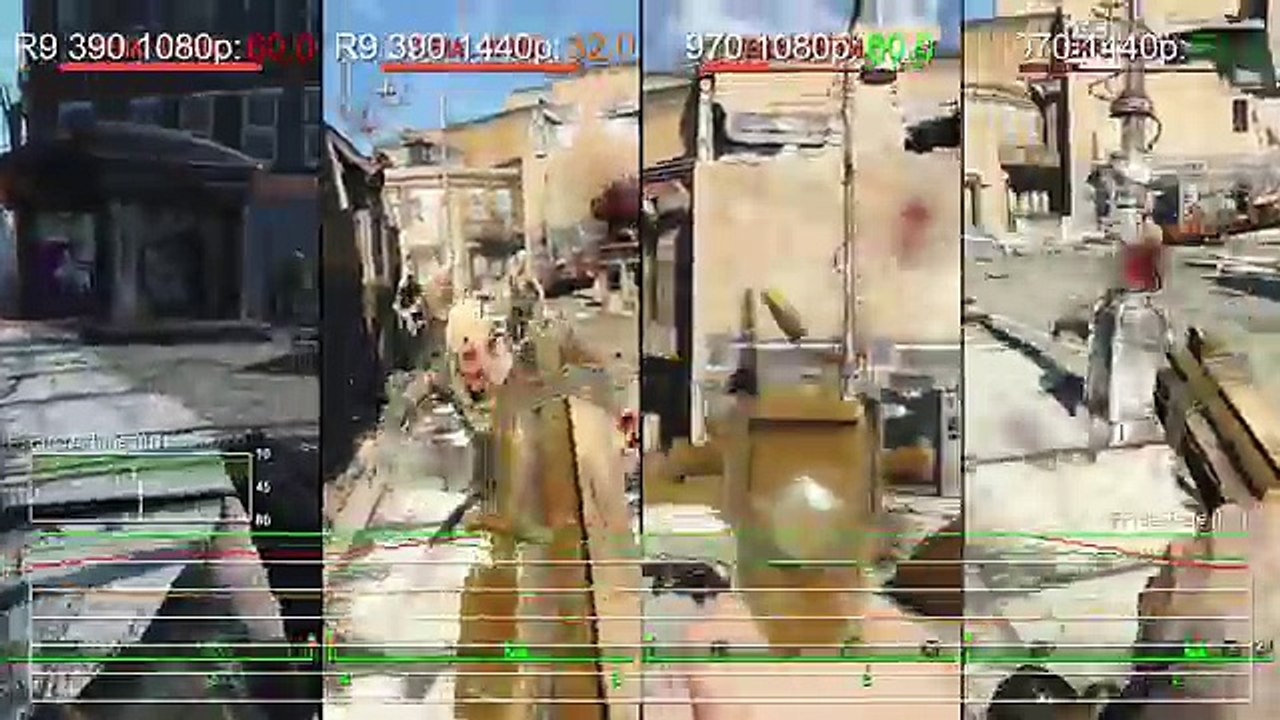 Fallout 4 PC 1080p60 Ultra  GTX 970 vs R9 390 Frame-Rate Test
