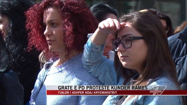 Gratë e PD protestë kundër Ramës - News, Lajme - Vizion Plus