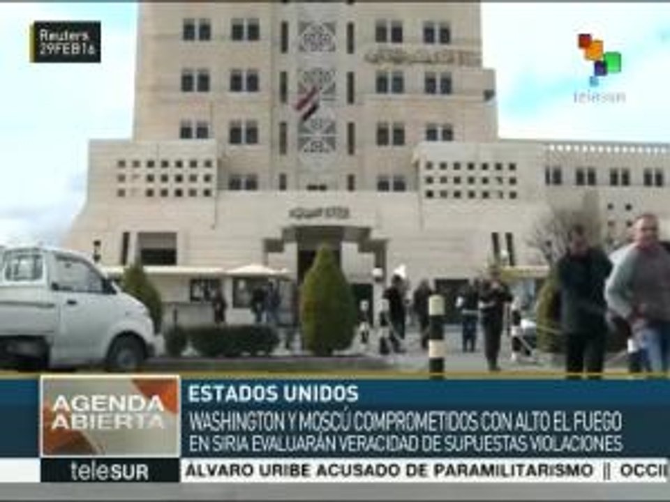 EE.UU. y Rusia verificarán violaciones al cese al fuego en Siria