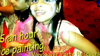 First Birthday Party Ideas, Bollywood banquet hall, Fraserview banquet hall, Surrey Vancouver Richmond BC, by Bobby the Magician, Gigsalad Craigslist Vancouver balloon clowns and face painters, reviews, testimonials, Vancouver face painters compared