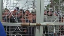 A la frontière entre la Grèce et la Macédoine, des migrants tentent de passer en force