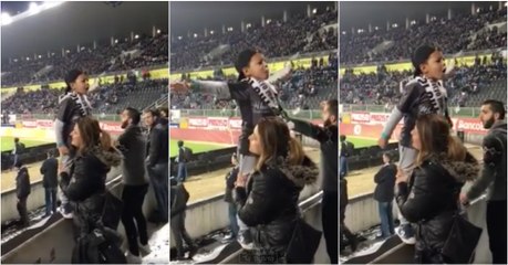 Miúdo comanda claque do Vitória de Guimarães como um verdadeiro líder