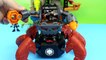 Casey Jones and Teenage Mutant Turtles get attacked by Shredder's Giant Imaginext Crab Just4fun290