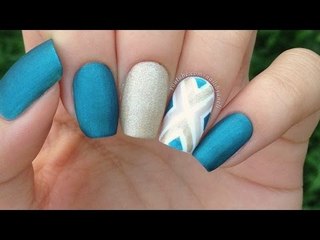 Easy Accent Nail Using Striping Tape