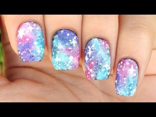 Nail Art Tutorial: Easy Pastel Galaxy Print (perfect for beginners!)