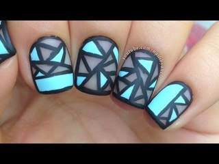 Nail Art Tutorial: Geometric Negative Space (perfect for short nails!)