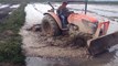 tractor kubota M6040Su, attachments, clear grass, prepare the ground, breaks ground
