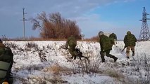 Ополченцы ДНР работают по позициям АТО / Militias firing at the Ukrainian military