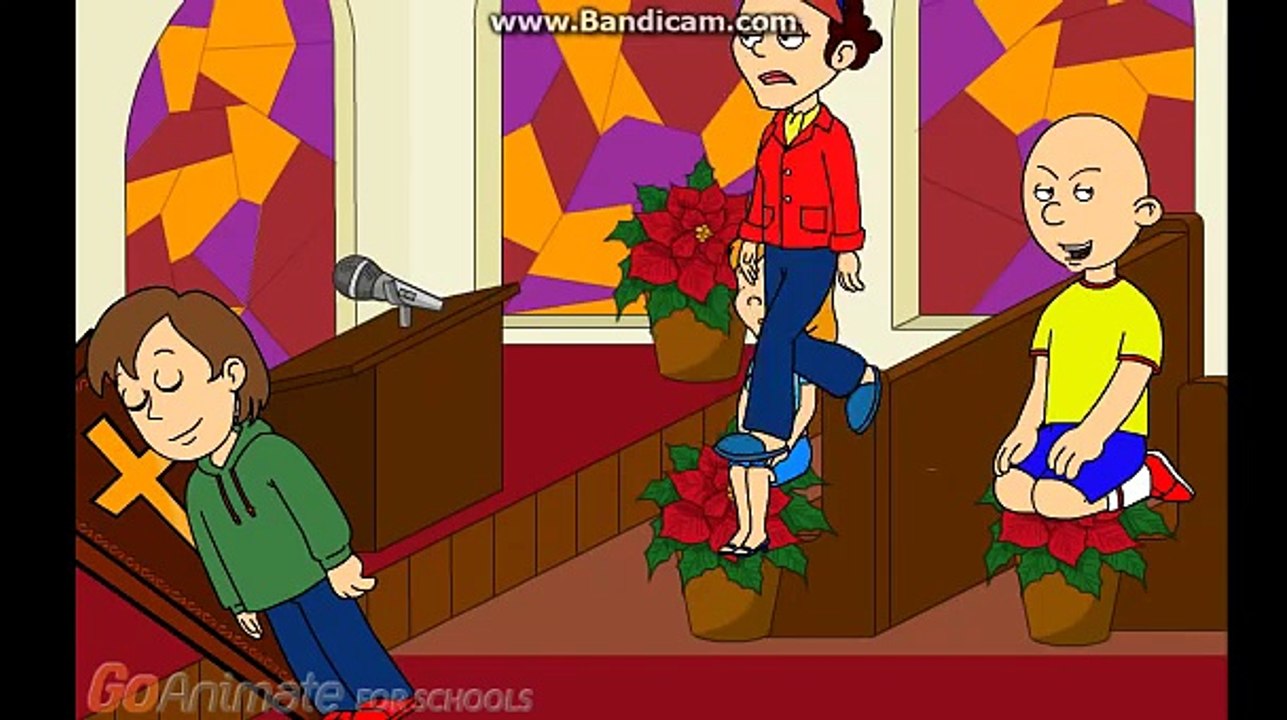 Caillou Disrespects his Dads Funeral and gets Grounded